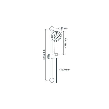 Schütte 64830 - Душевой комплект NAPOLI, полированный хром