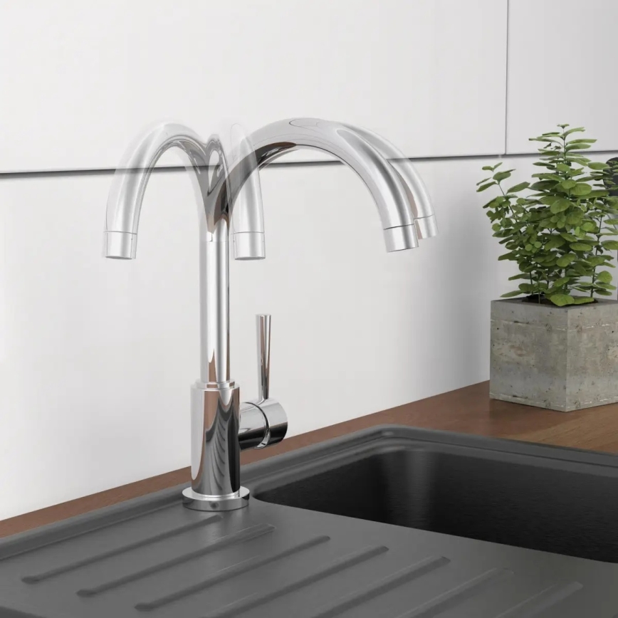 Schütte 79119 - Змішувач для кухонної мийки CORNWALL, блискучий хром
