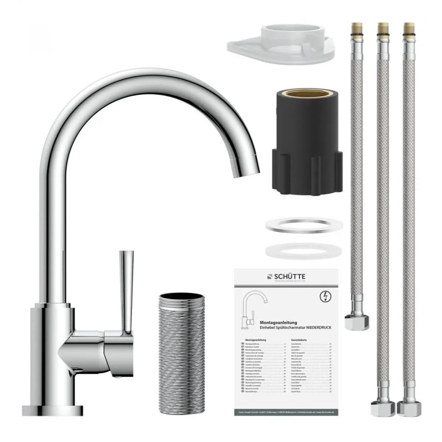 Schütte 79119 - Змішувач для кухонної мийки CORNWALL, блискучий хром