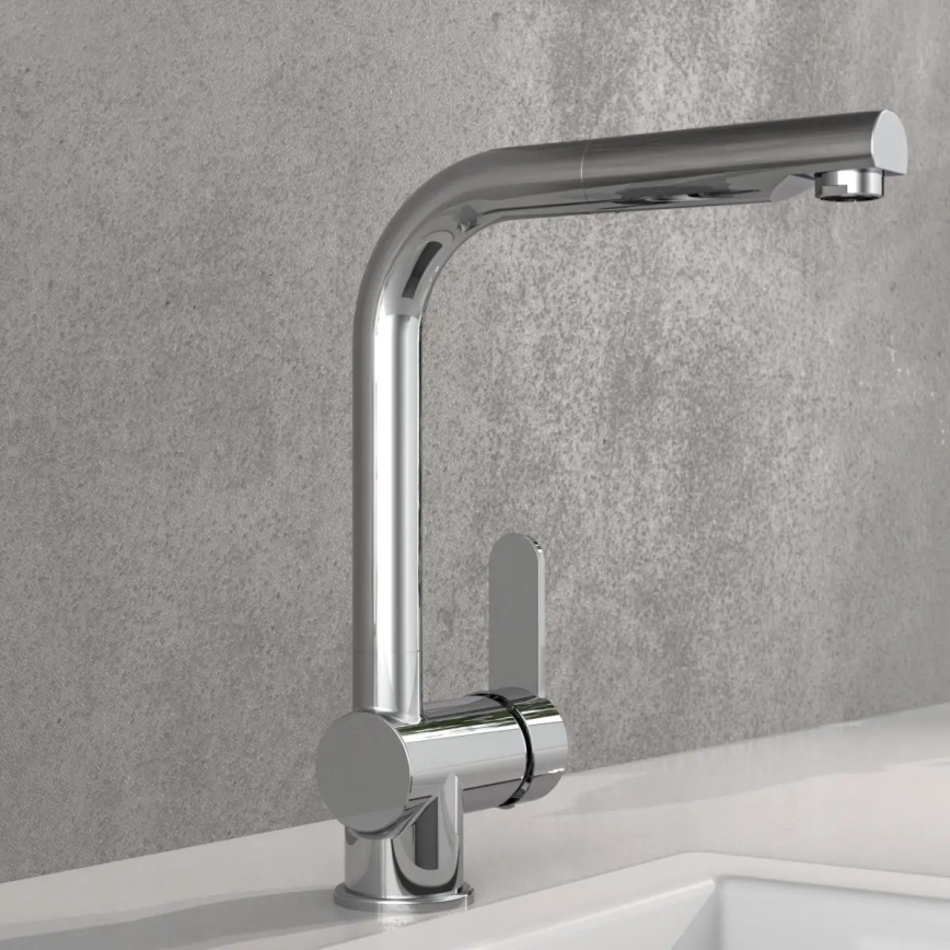 Schütte 79700 - Змішувач для кухонної мийки з висувним душем LONDON, глянцевий хром