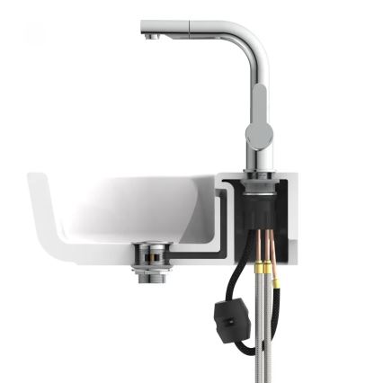 Schütte 79710 - Кухонний змішувач LONDON зі висувною лійкою, блискучий хром