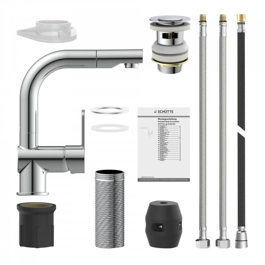 Schütte 79710 - Кухонний змішувач LONDON зі висувною лійкою, блискучий хром