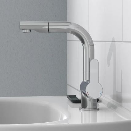 Schütte 79710 - Кухонный смеситель с выдвижной лейкой LONDON, глянцевый хром