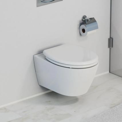 Schütte 82300-A - Сидіння для унітазу, біле, із системою м'якого закривання (SoftClose), з дуропласту