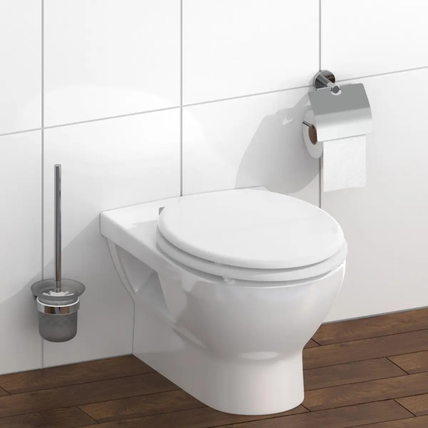 Schütte 84100-A — біле сидіння для унітазу з м'яким закриванням SoftClose, МДФ