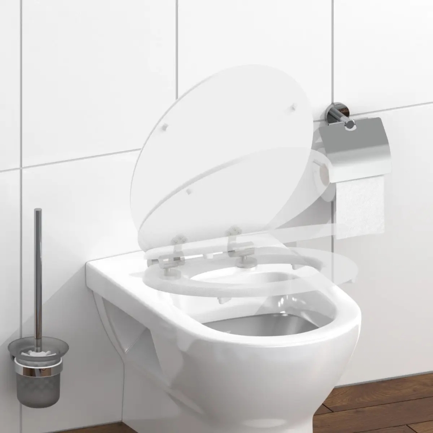 Schütte 84100-A — біле сидіння для унітазу з м'яким закриванням SoftClose, МДФ