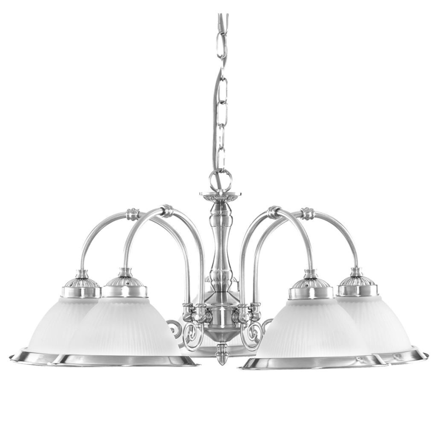Searchlight - Люстра на ланцюгу AMERICAN DINER 5xE14/60W/230V глянцевий хром