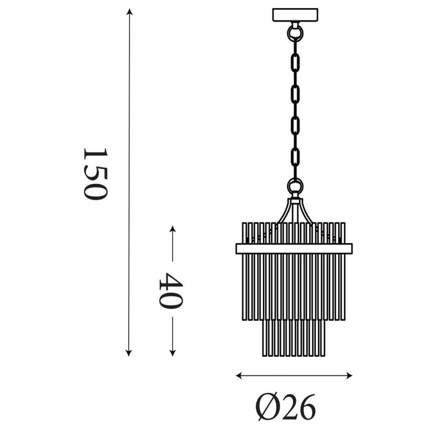 Searchlight - Підвісна люстра на ланцюгу LARA 1xE27/60W/230V
