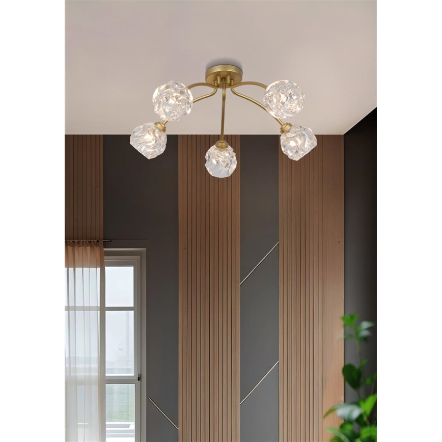 Searchlight - Накладной потолочный светильник ASTRAL 5xG9/33W/230V, золотой