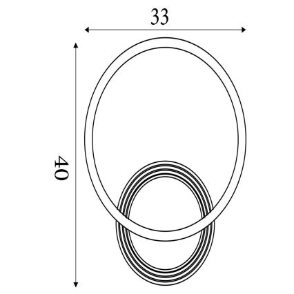 Searchlight - диммируемый светодиодный потолочный светильник CONTOUR LED/24W/230V 3000K