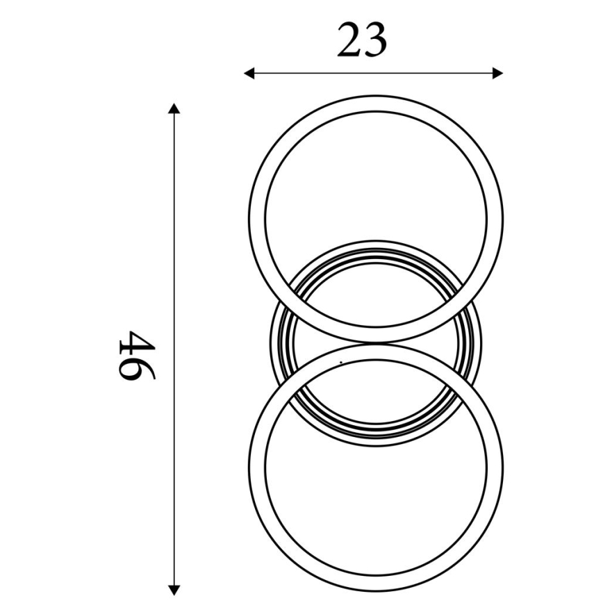 Searchlight - Светодиодный диммируемый потолочный светильник CONTOUR LED/24W/230V 3000K