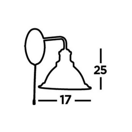 Searchlight - Настенная лампа BISTRO 1xE27/60W/230V латунь