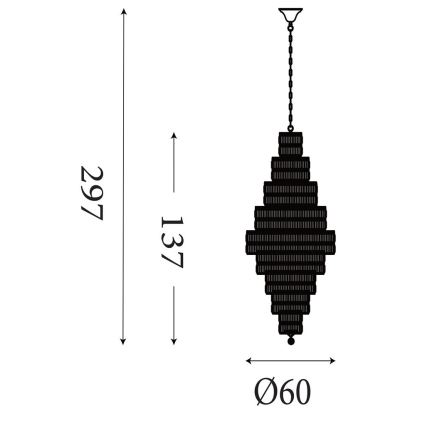 Searchlight - Люстра на ланцюзі EMPIRE 13xE14/60W/230V