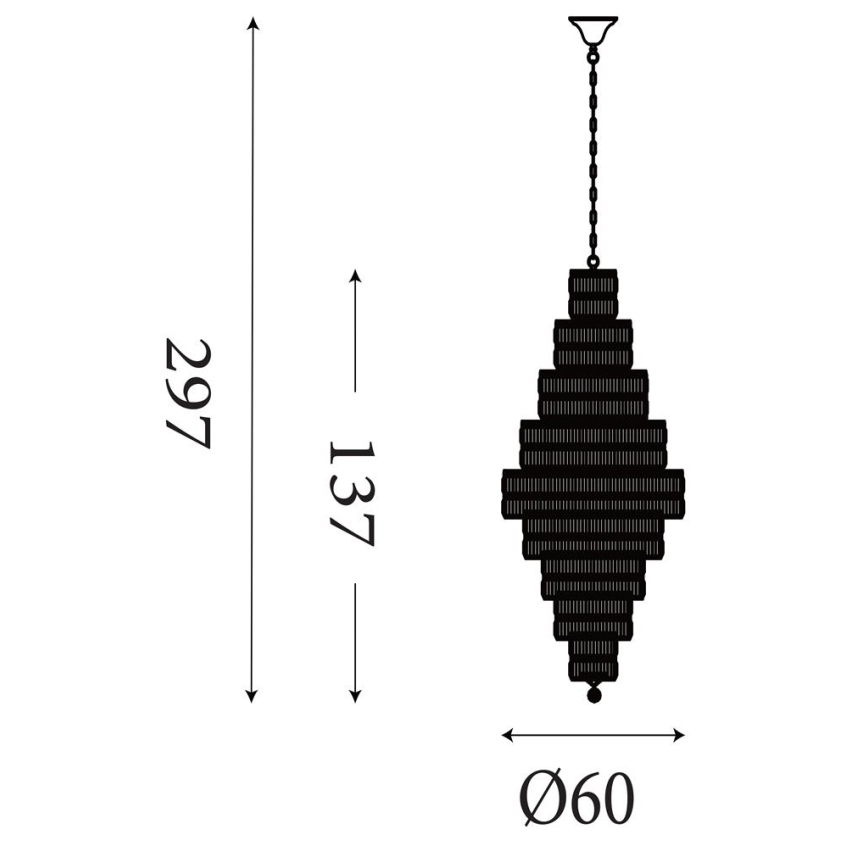 Searchlight - Люстра на ланцюзі EMPIRE 13xE14/60W/230V