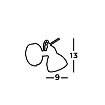 Searchlight - Настенный точечный светильник FOCUS 1xGU10/50W/230V черная