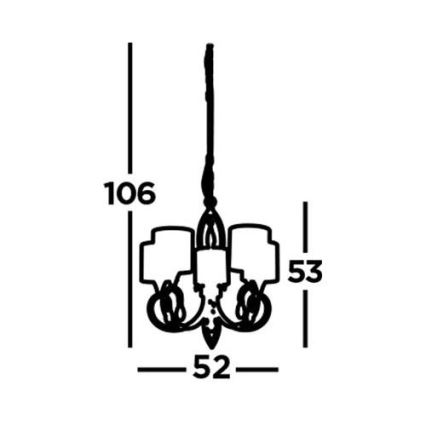 Searchlight - Люстра на ланцюгу ALBERTO 5xE14/60W/230V