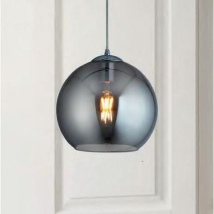 Searchlight - Підвісна люстра BALL 1xE27/60W/230V чорний