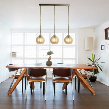 Searchlight 1623-3AM - Люстра на тросе PENDANT 3xE27/40W/230V золотая