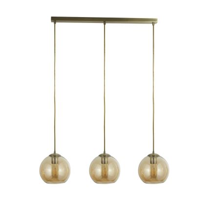 Searchlight 1623-3AM - Люстра на тросе PENDANT 3xE27/40W/230V золотая