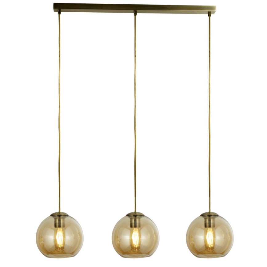 Searchlight - Підвісна люстра PENDANT 3xE27/40W/230V золотий