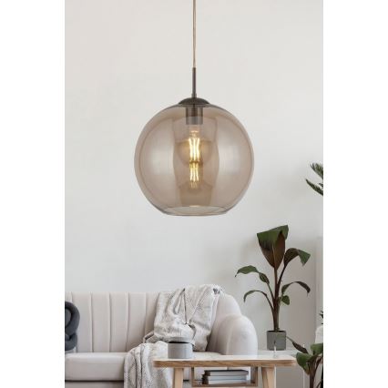 Searchlight 1632AM - Люстра на тросе BALL 1xE27/60W/230V коричневая