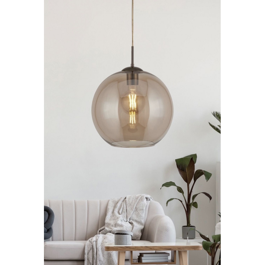 Searchlight 1632AM - Люстра на тросе BALL 1xE27/60W/230V коричневая