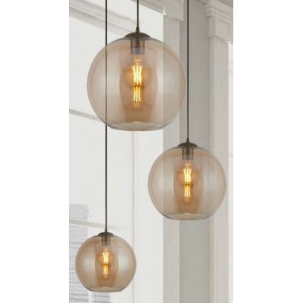 Searchlight 1632AM - Люстра на тросе BALL 1xE27/60W/230V коричневая