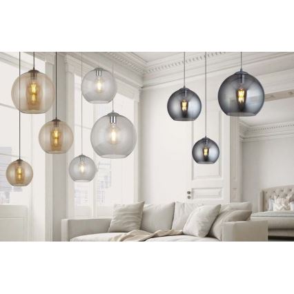 Searchlight - Підвісна люстра BALL 1xE27/60W/230V коричневий