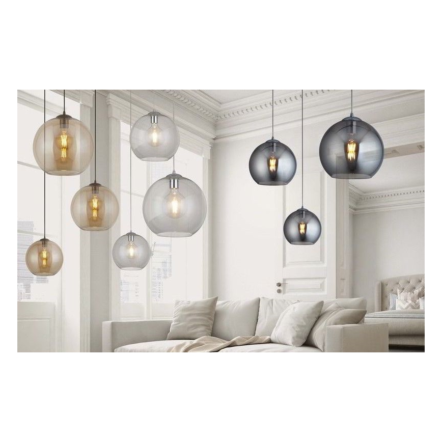 Searchlight - Підвісна люстра BALL 1xE27/60W/230V коричневий