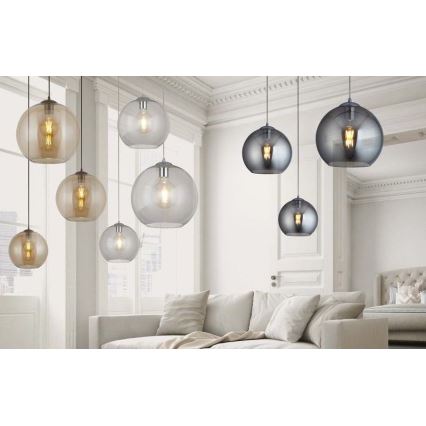 Searchlight - Підвісна люстра BALL 1xE27/60W/230V чорний