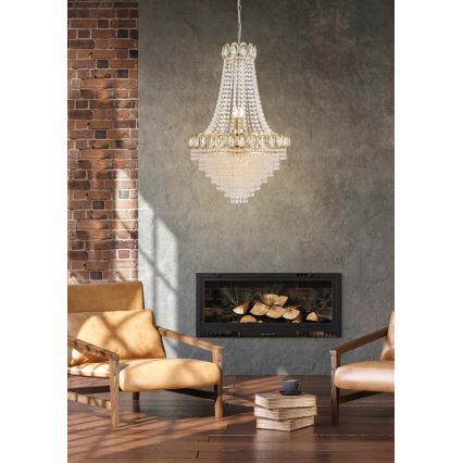Searchlight - Подвесная люстра на цепи LOUIS PHILLIPE 8xE14/60W/230V