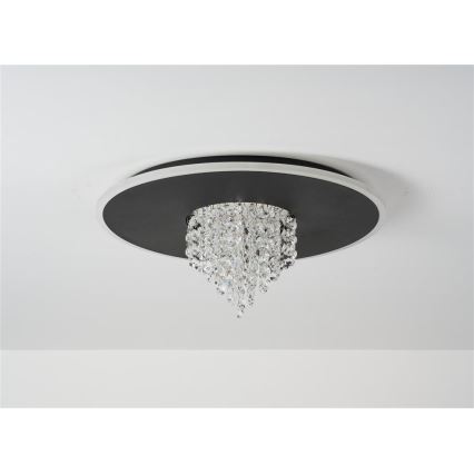 Searchlight - LED димований стельовий світильник DELUGE LED/20W/230V діаметром 31,5 см чорний
