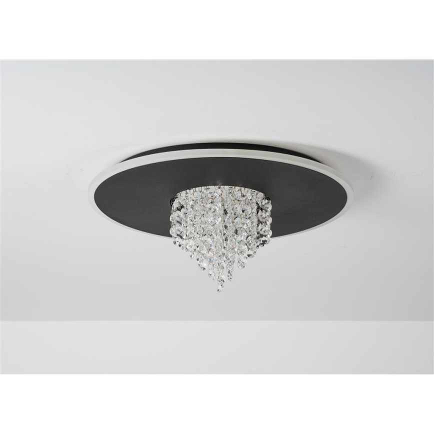 Searchlight - LED димований стельовий світильник DELUGE LED/20W/230V діаметром 31,5 см чорний