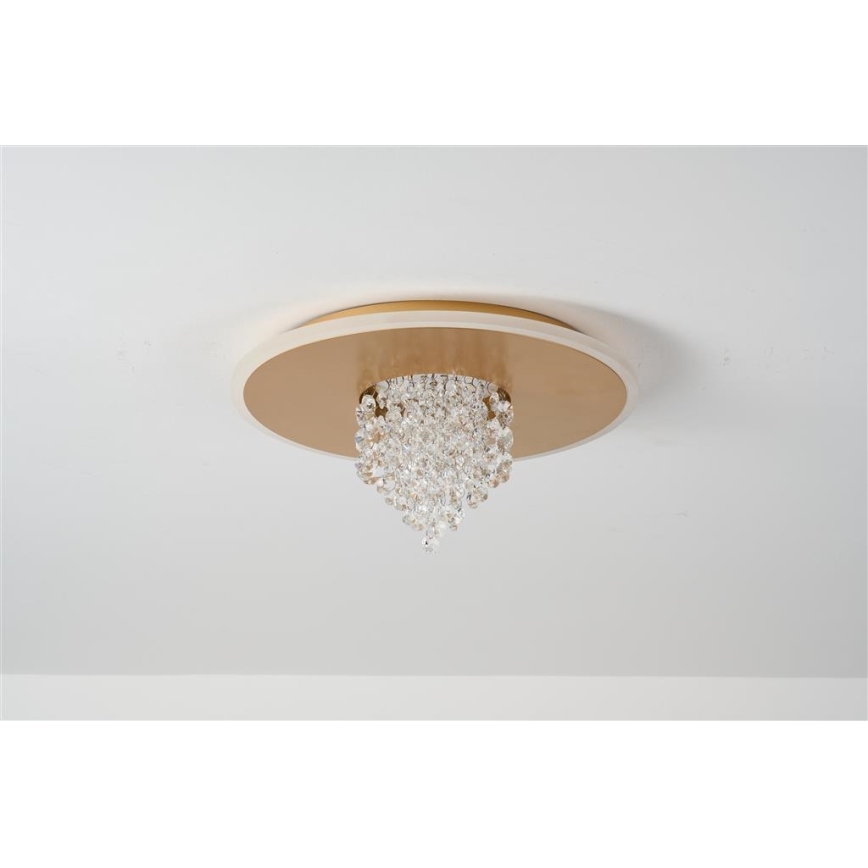 Searchlight - диммируемый LED-потолочный светильник DELUGE LED/20W/230V, диаметр 31,5 см, золотой