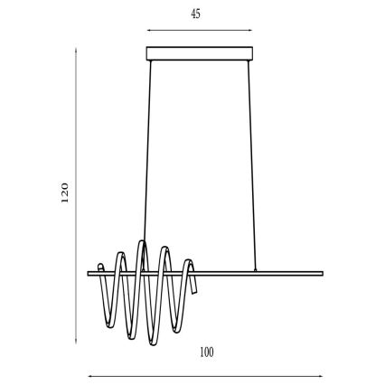 Searchlight - LED-люстра з можливістю димування на тросі SWORD LED/40W/230V 3000K