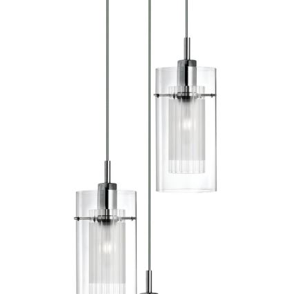 Searchlight - Підвісна люстра DUO 3xE14/60W/230V матовий хром