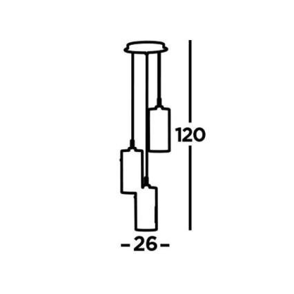 Searchlight - Подвесная люстра DUO 3xE14/60W/230V матовый хром