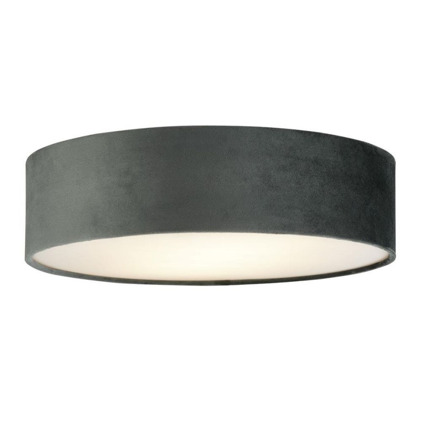 Searchlight - Стельовий світильник DRUM PLEAT 2xE27/15W/230V сірий