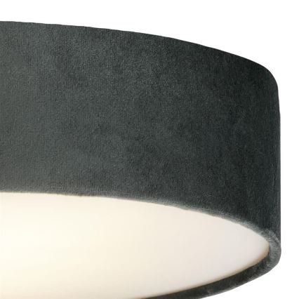 Searchlight - Стельовий світильник DRUM PLEAT 2xE27/15W/230V сірий
