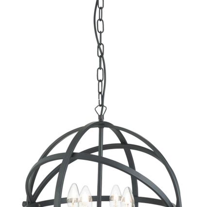 Searchlight - Люстра на ланцюгу ORBIT 4xE14/60W/230V чорна