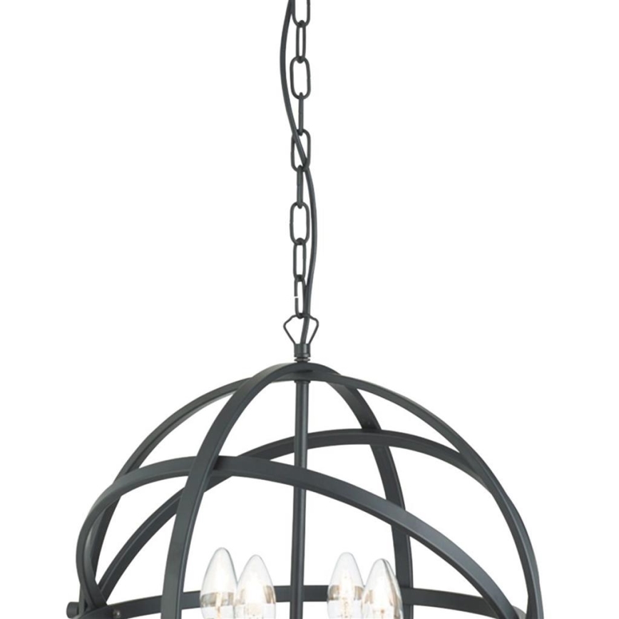 Searchlight - Люстра на ланцюгу ORBIT 4xE14/60W/230V чорна
