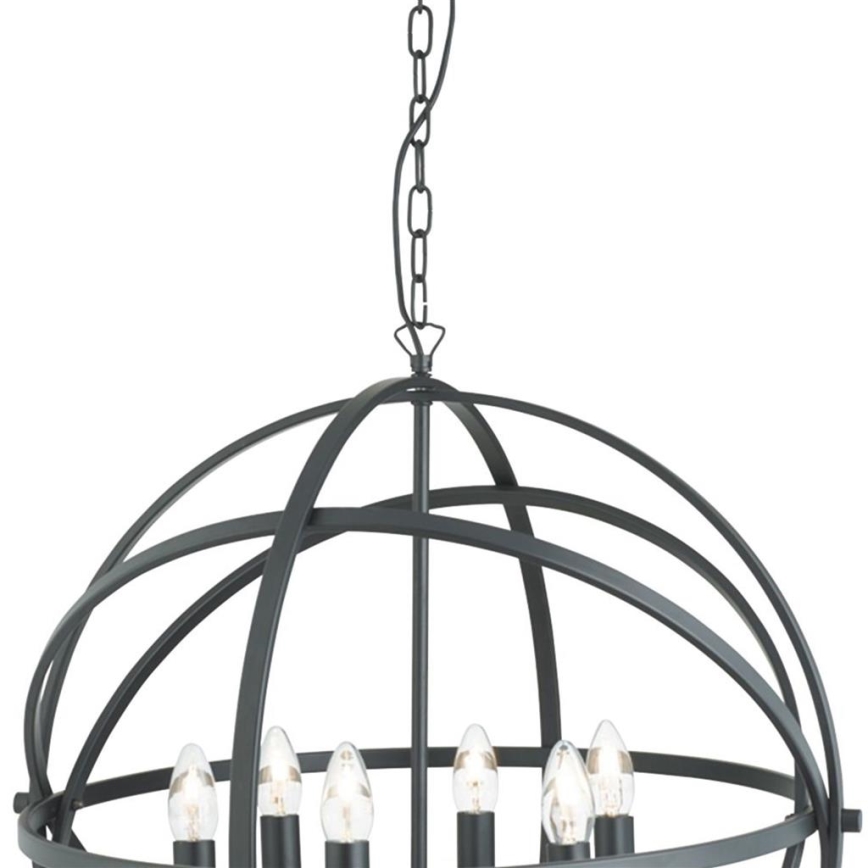 Searchlight - Люстра на цепи ORBIT 6xE14/60W/230V чёрная