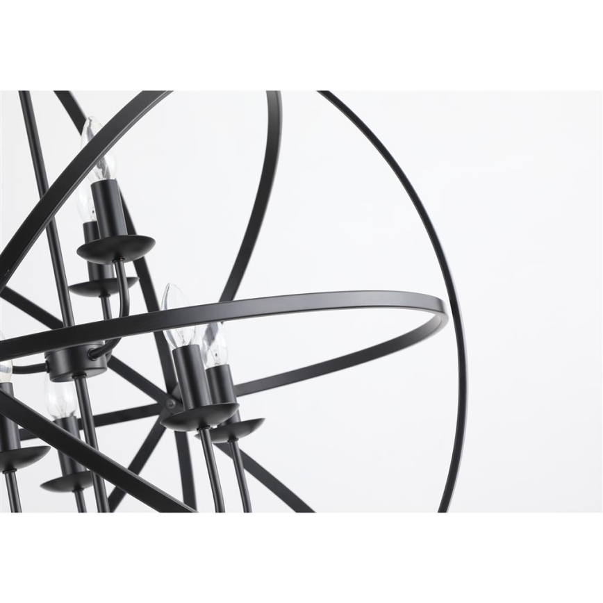 Searchlight - Люстра на цепи ORBIT 8xE14/60W/230V чёрная