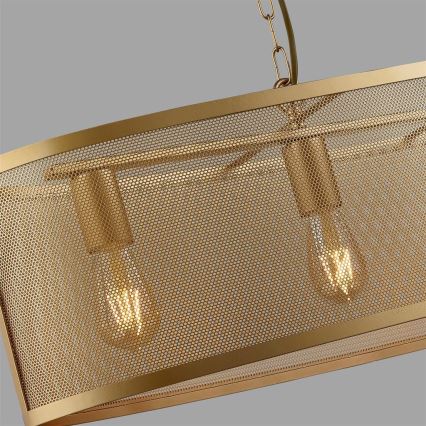 Searchlight - Люстра на ланцюгу FISHNET 4xE27/60W/230V золотий