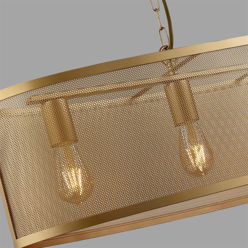 Searchlight - Люстра на ланцюгу FISHNET 4xE27/60W/230V золотий