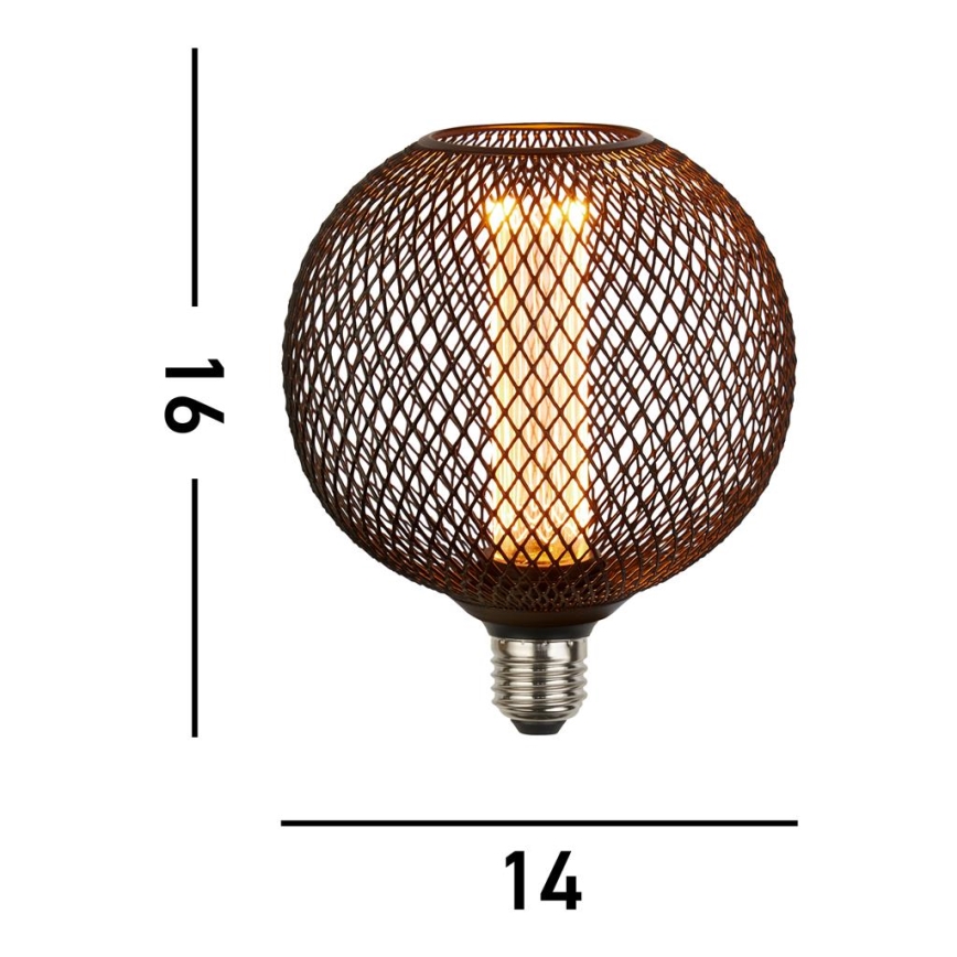 Серчлайт  - ЛЕД-лампочка з можливістю регулювання яскравості, декоративна ВАЙР МЕШ Е27/4,5Вт/230В 2700К