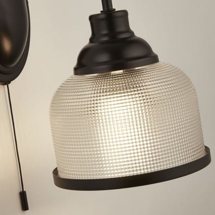 Searchlight - Настенная лампа BISTRO 1xE27/60W/230V черный