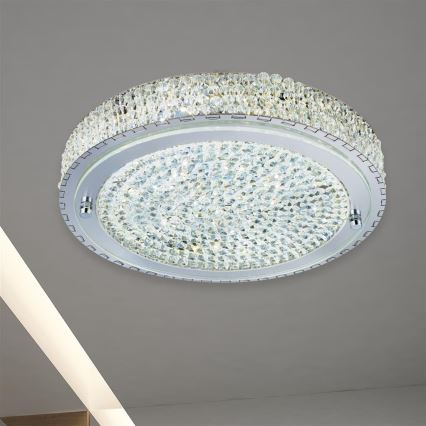 Searchlight - Стельовий LED світильник FLUSH LED/24W/230V діаметр 40 см хром