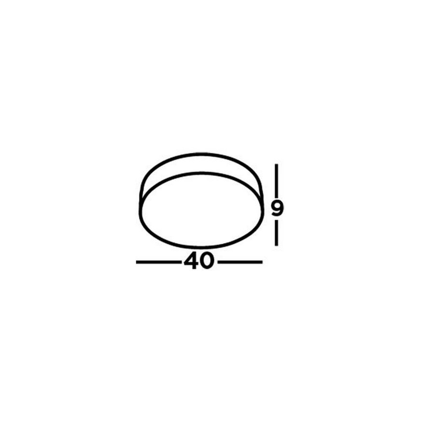 Searchlight - Светодиодный потолочный светильник FLUSH LED/24W/230V диаметр 40 см хром
