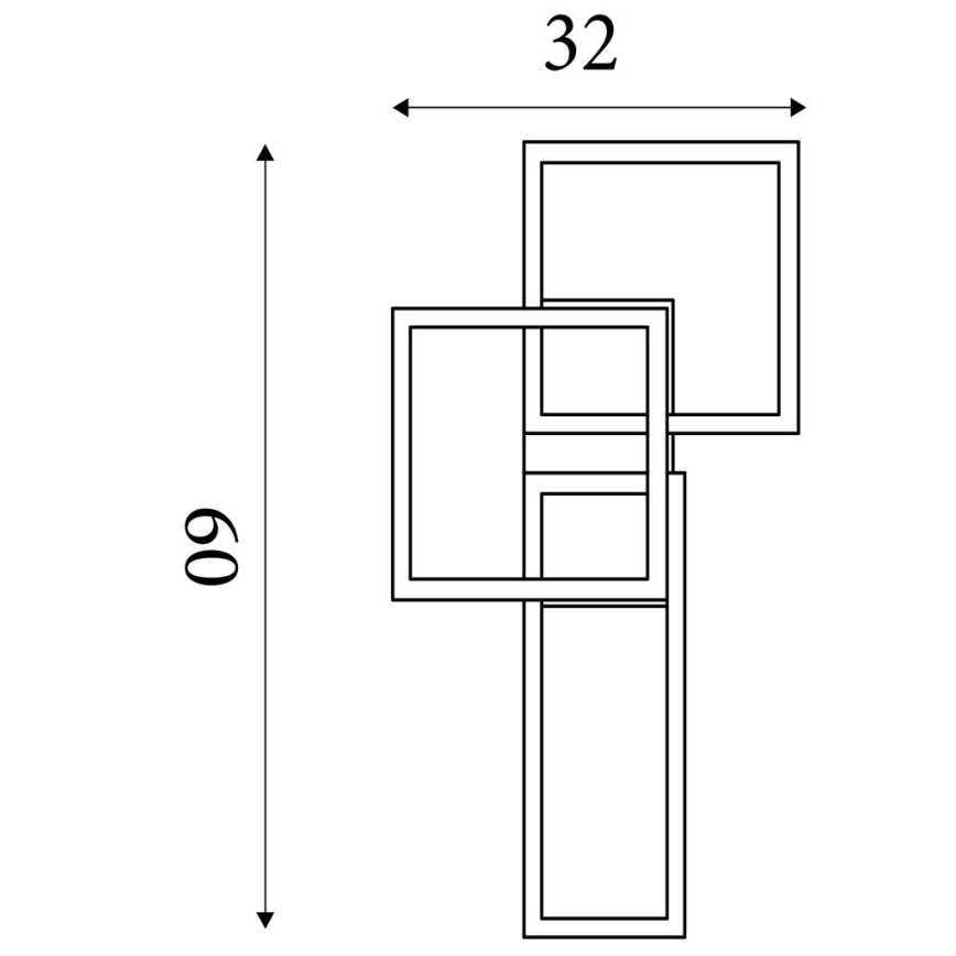 Searchlight - LED Диммируемый потолочный светильник WALL ART II LED/30W/230V 32x60 см